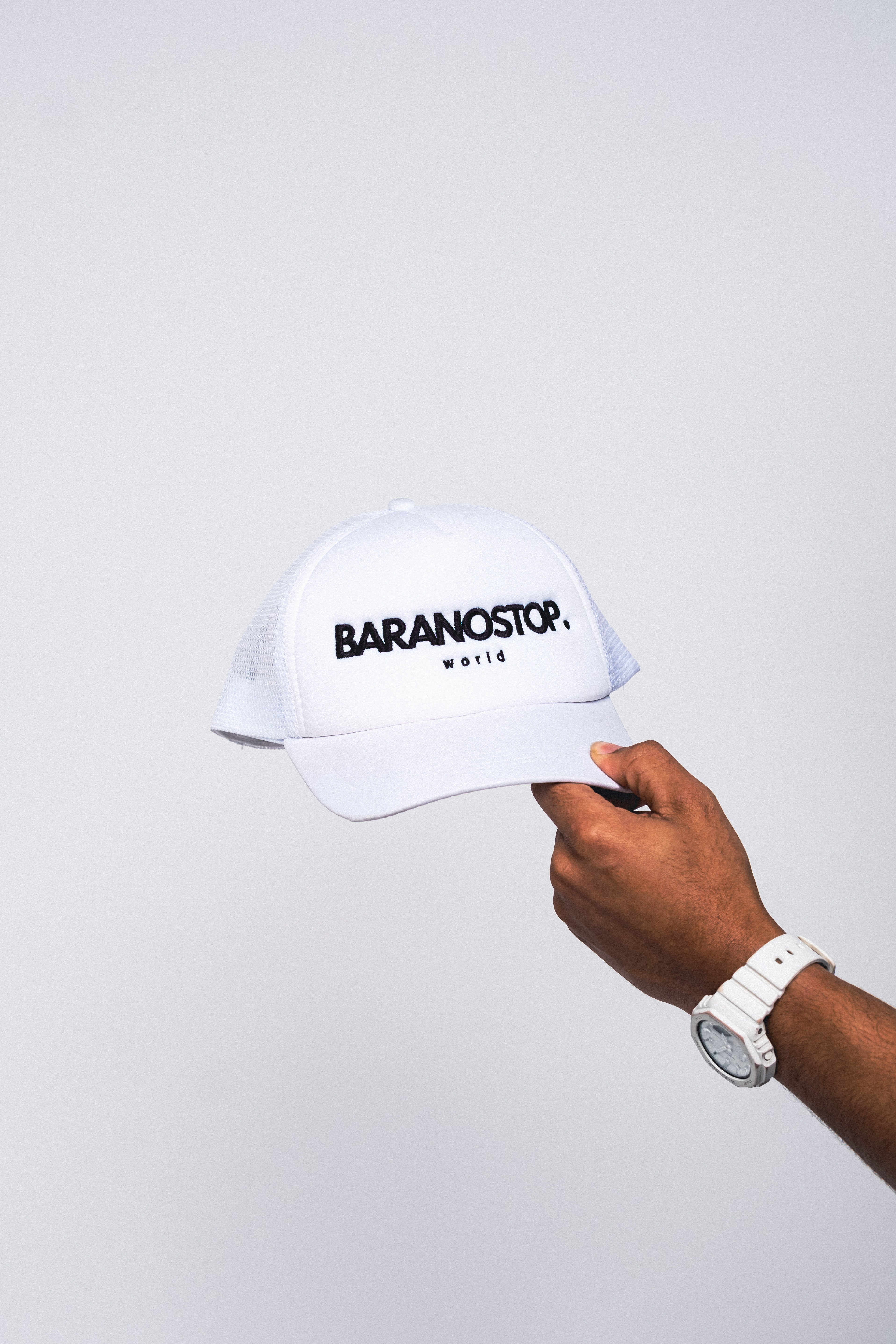 Casquette Trucker Mousse Baranostop Basic White/Black
