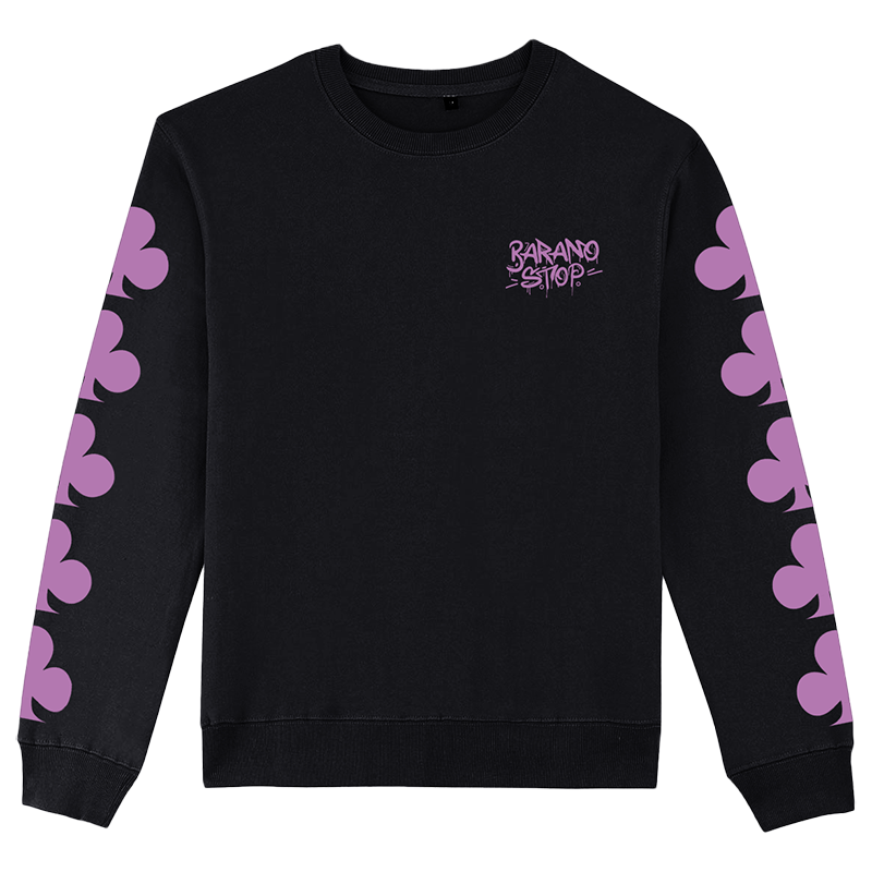 T-shirt manche longue Tag Clover Noir / Violet