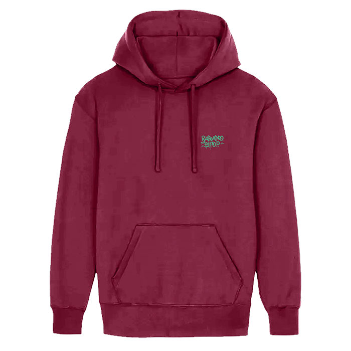 Sweat à capuche Baranostop Tag Rouge Bordeaux / Vert