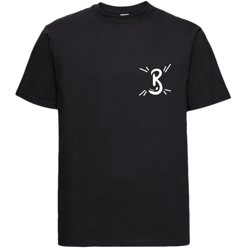 T-shirt B tag Black/White