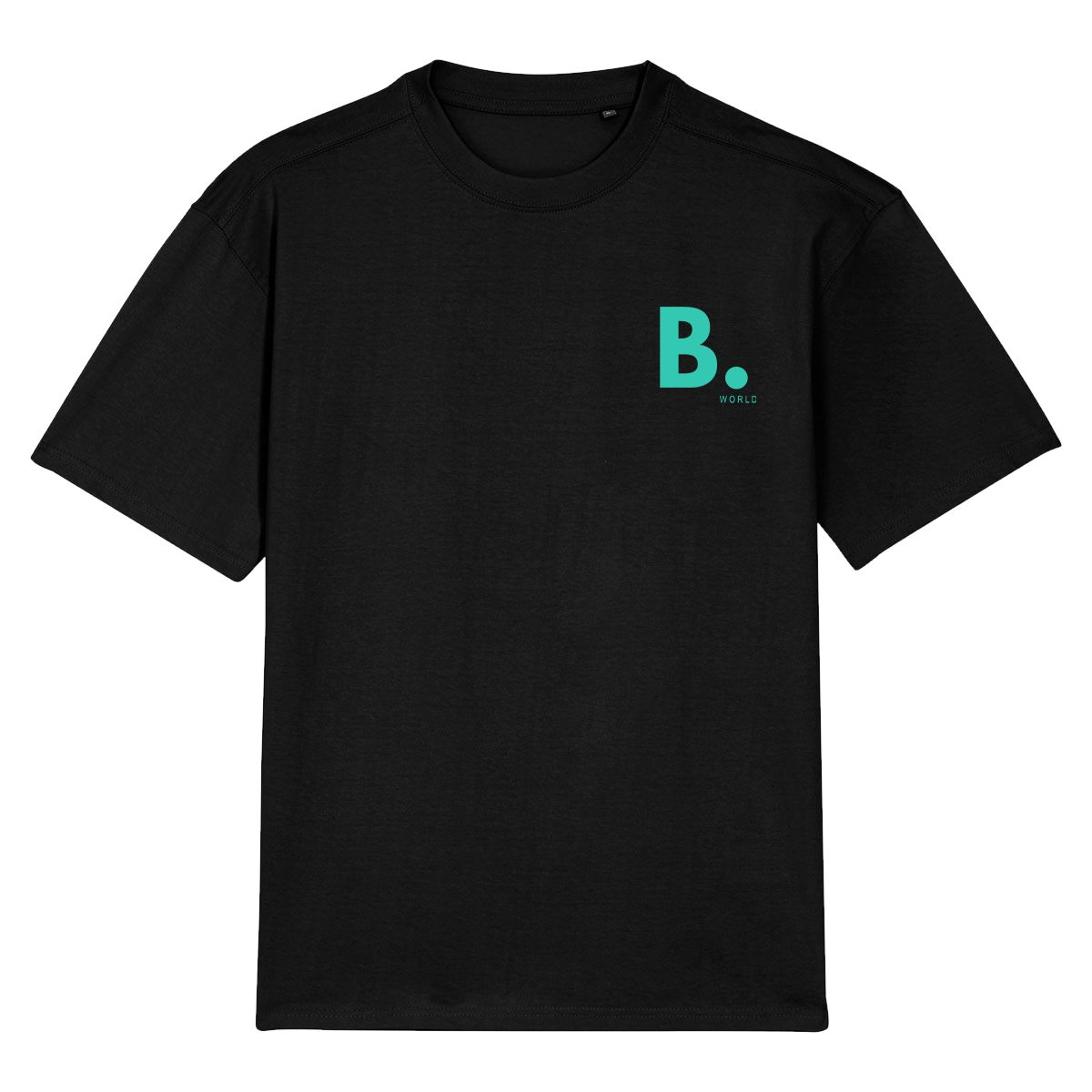 T-shirt Oversize Black/Sky Blue